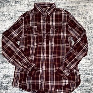 George Red and White Casual Button Down Shirt